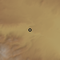 Shaded relief of the 53 km around Yervandashat, drawn from the GMTED2010 grid