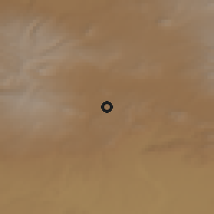 Shaded relief of the 53 km around Zarishat, drawn from the GMTED2010 grid