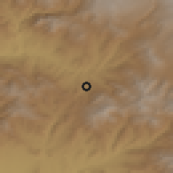 Shaded relief of the 53 km around Zaritap, drawn from the GMTED2010 grid