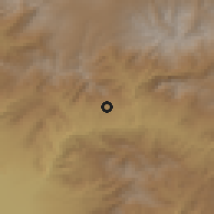 Shaded relief of the 53 km around Aghavnadzor, drawn from the GMTED2010 grid