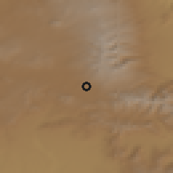 Shaded relief of the 53 km around Zuygaghbyur, drawn from the GMTED2010 grid