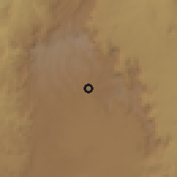 Shaded relief of the 60 km around Maralal, drawn from the GMTED2010 grid