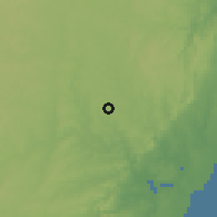 Shaded relief of the 60 km around Mariakani, drawn from the GMTED2010 grid