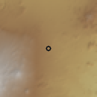 Shaded relief of the 60 km around Meru, drawn from the GMTED2010 grid