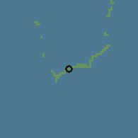 Shaded relief of the 60 km around Butaritari, drawn from the GMTED2010 grid