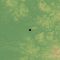 Shaded relief of the 54 km around Sŭngho, drawn from the GMTED2010 grid
