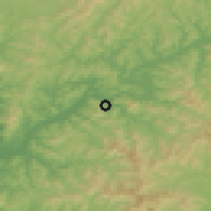 Shaded relief of the 53 km around Supung, drawn from the GMTED2010 grid