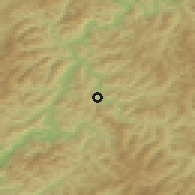Shaded relief of the 53 km around Chasŏng, drawn from the GMTED2010 grid