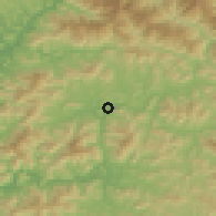 Shaded relief of the 53 km around Tokchŏn, drawn from the GMTED2010 grid
