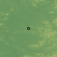 Shaded relief of the 54 km around Chunghwa, drawn from the GMTED2010 grid