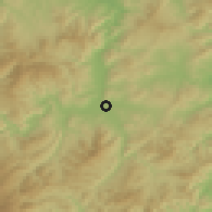 Shaded relief of the 52 km around Hoeryŏng, drawn from the GMTED2010 grid