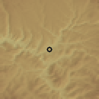 Shaded relief of the 53 km around Hyesan, drawn from the GMTED2010 grid