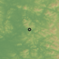 Shaded relief of the 54 km around Kangdong, drawn from the GMTED2010 grid