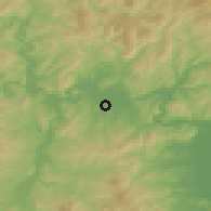 Shaded relief of the 52 km around Onsŏng, drawn from the GMTED2010 grid
