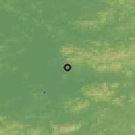 Shaded relief of the 54 km around Sariwŏn, drawn from the GMTED2010 grid
