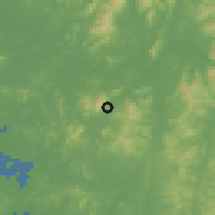 Shaded relief of the 54 km around Kwachŏn, drawn from the GMTED2010 grid
