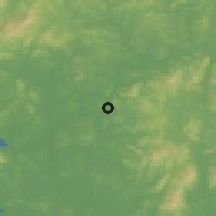 Shaded relief of the 54 km around Paju, drawn from the GMTED2010 grid