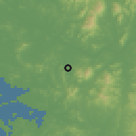 Shaded relief of the 54 km around Shihŭng, drawn from the GMTED2010 grid