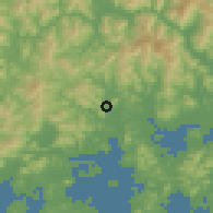 Shaded relief of the 55 km around Sunchŏn, drawn from the GMTED2010 grid