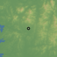 Shaded relief of the 54 km around Suwŏn, drawn from the GMTED2010 grid