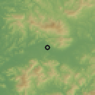 Shaded relief of the 55 km around Taegu, drawn from the GMTED2010 grid