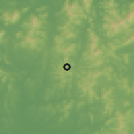 Shaded relief of the 54 km around Yongin, drawn from the GMTED2010 grid