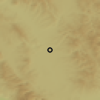 Shaded relief of the 52 km around Kosovo Polje, drawn from the GMTED2010 grid