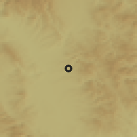 Shaded relief of the 52 km around Priština, drawn from the GMTED2010 grid