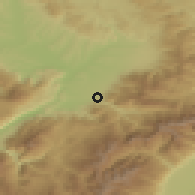 Shaded relief of the 53 km around Prizren, drawn from the GMTED2010 grid