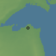 Shaded relief of the 56 km around 'Abdullah-as-Salām, drawn from the GMTED2010 grid