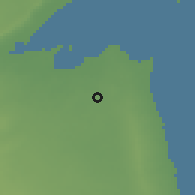 Shaded relief of the 57 km around al-Farwānīyah, drawn from the GMTED2010 grid