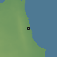 Shaded relief of the 57 km around al-Fuh̨ayh̨īl, drawn from the GMTED2010 grid
