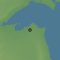 Shaded relief of the 56 km around al-H̱alidiyah, drawn from the GMTED2010 grid