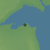 Shaded relief of the 56 km around al-Kuwayt, drawn from the GMTED2010 grid