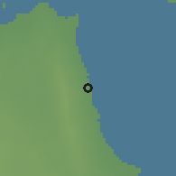 Shaded relief of the 57 km around Abū H̨ulayfah, drawn from the GMTED2010 grid