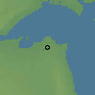 Shaded relief of the 56 km around al-'Udayliyah, drawn from the GMTED2010 grid