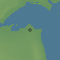 Shaded relief of the 56 km around an-Nuzha, drawn from the GMTED2010 grid