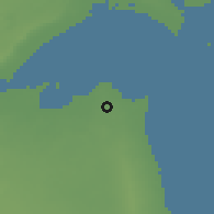 Shaded relief of the 56 km around ar-Rawd̨ah, drawn from the GMTED2010 grid
