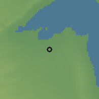 Shaded relief of the 56 km around Şabāh̨-an-Nāşr, drawn from the GMTED2010 grid