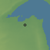 Shaded relief of the 56 km around al-'Ārd̨iyah, drawn from the GMTED2010 grid