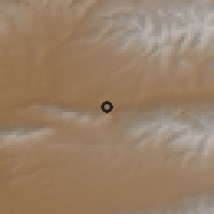 Shaded relief of the 53 km around Narın, drawn from the GMTED2010 grid