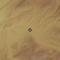 Shaded relief of the 53 km around Özgön, drawn from the GMTED2010 grid