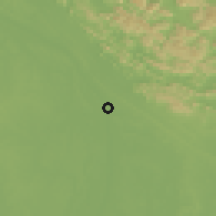 Shaded relief of the 59 km around Thakek, drawn from the GMTED2010 grid