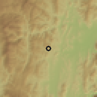 Shaded relief of the 59 km around Xaignabury, drawn from the GMTED2010 grid