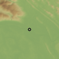 Shaded relief of the 59 km around Pakxan, drawn from the GMTED2010 grid