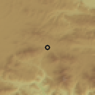 Shaded relief of the 59 km around Pek, drawn from the GMTED2010 grid