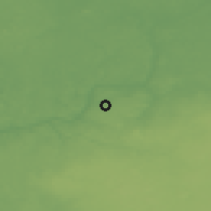 Shaded relief of the 46 km around Cēsis, drawn from the GMTED2010 grid