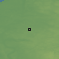 Shaded relief of the 47 km around Aizpute, drawn from the GMTED2010 grid
