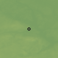 Shaded relief of the 47 km around Ilūkste, drawn from the GMTED2010 grid