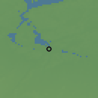 Shaded relief of the 47 km around Jelgava, drawn from the GMTED2010 grid